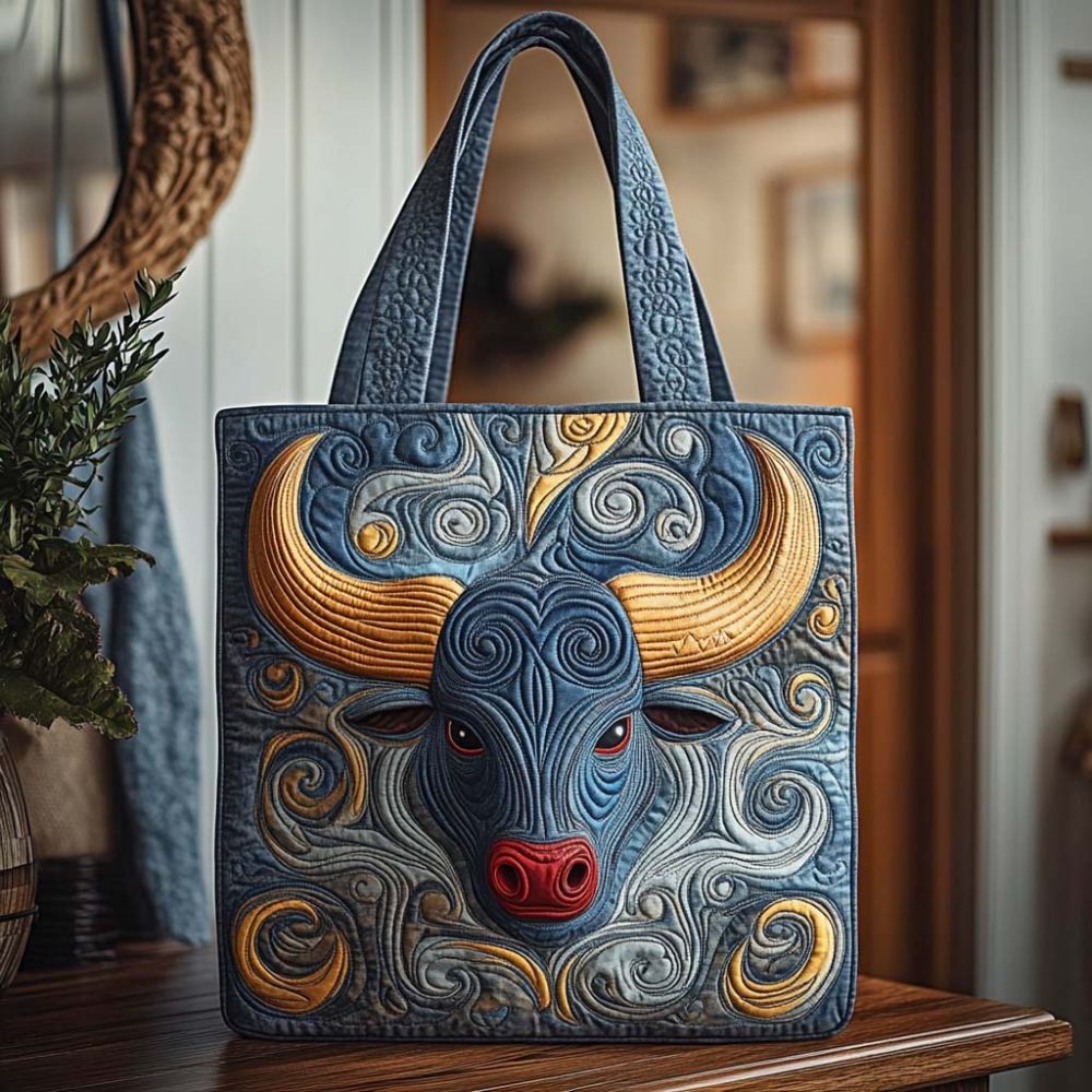 Azure Horn Titan Quilted Tote Bag