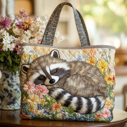 Bandit Dreams Quilted Tote Bag