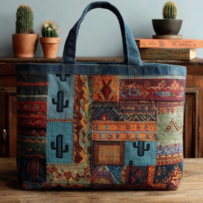 Barbed Wire Beauty Quilted Tote Bag
