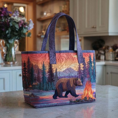 Bear Camp Glow Quilted Tote Bag