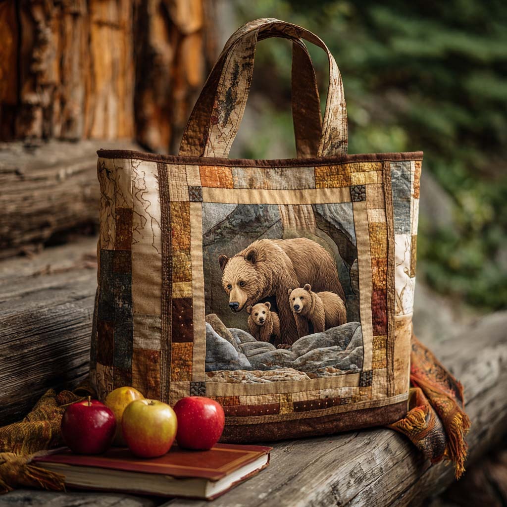 Bear Haven Quilted Tote Bag