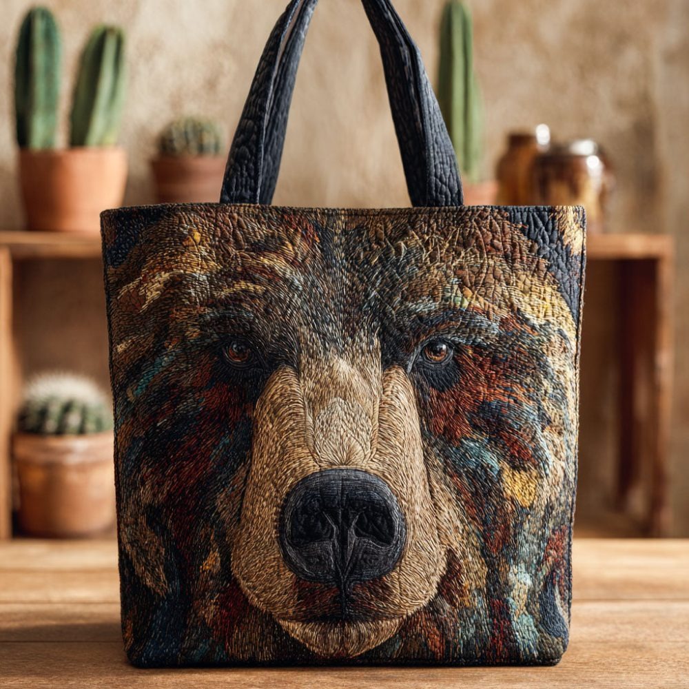 Bear Hollow Quilted Tote Bag