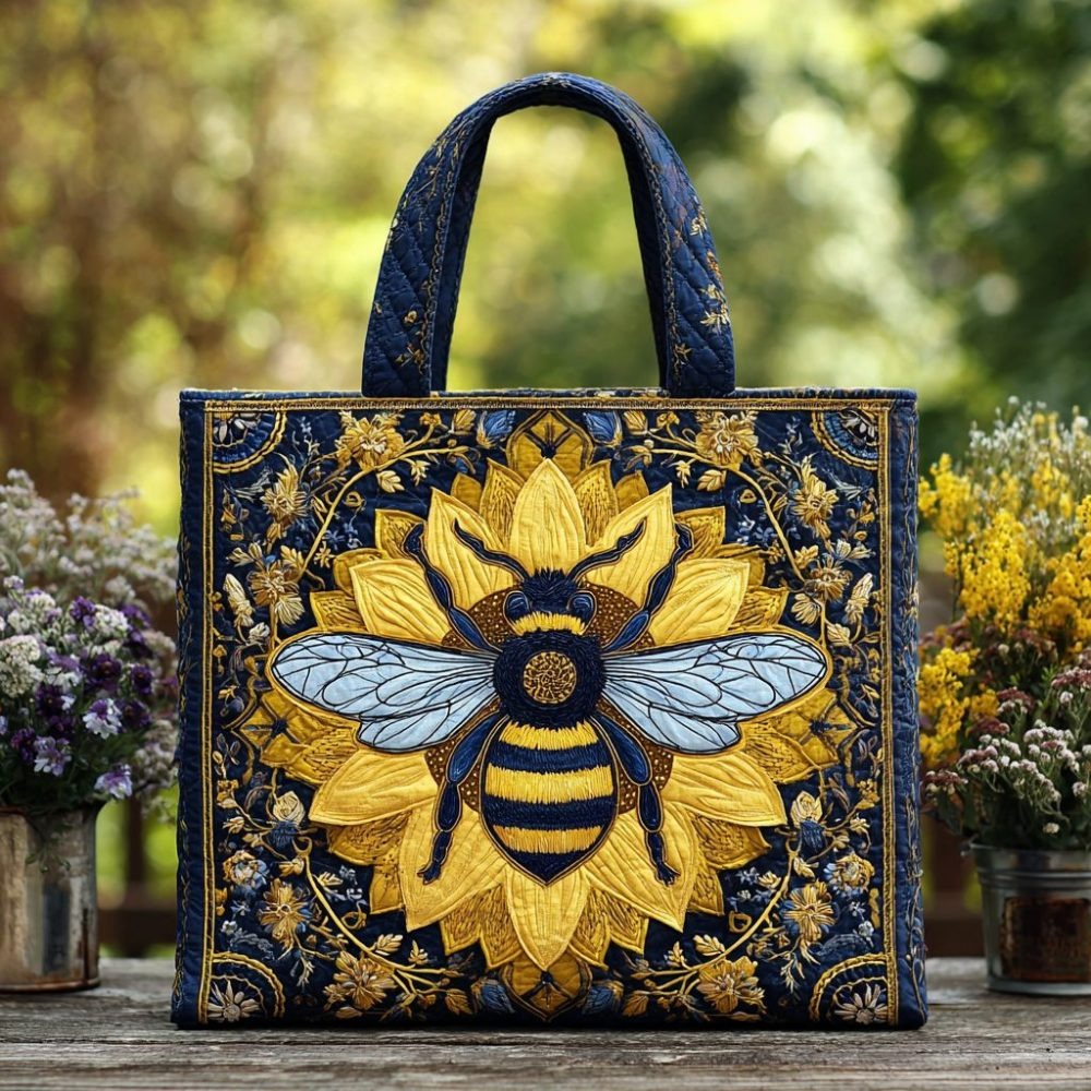 Bee Charm Quilted Tote Bag