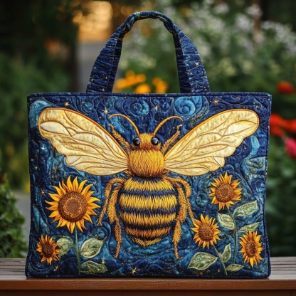 Bee Flight Quilted Tote Bag