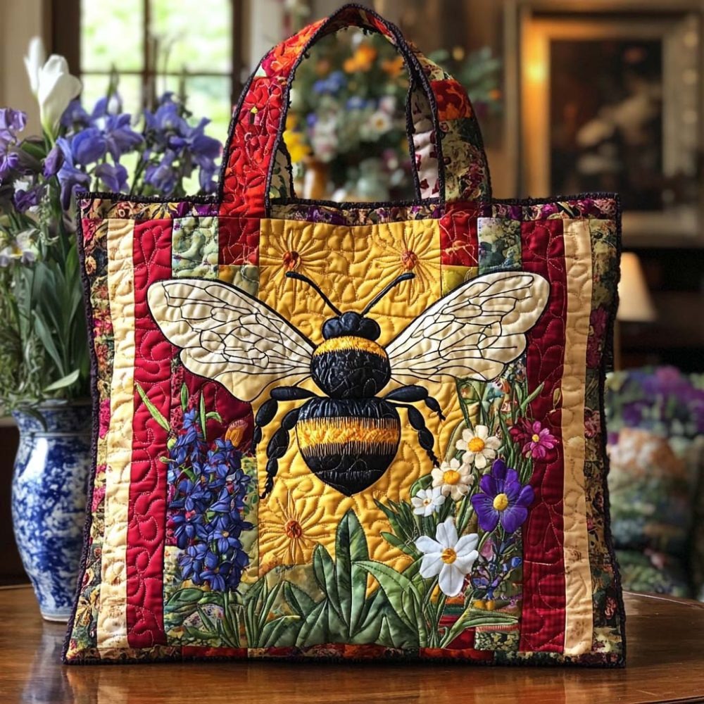 Bee Joy Quilted Tote Bag