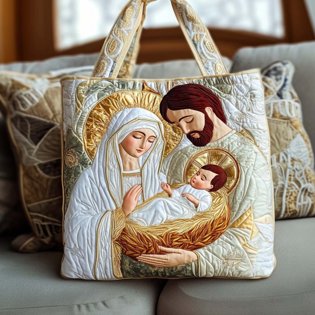 Bethlehem Star Quilted Tote Bag