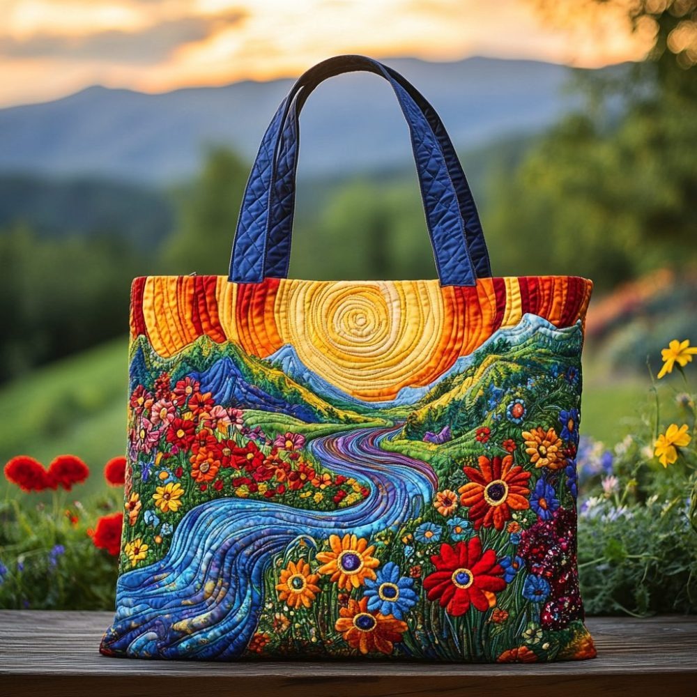 Bloom Valley Quilted Tote Bag