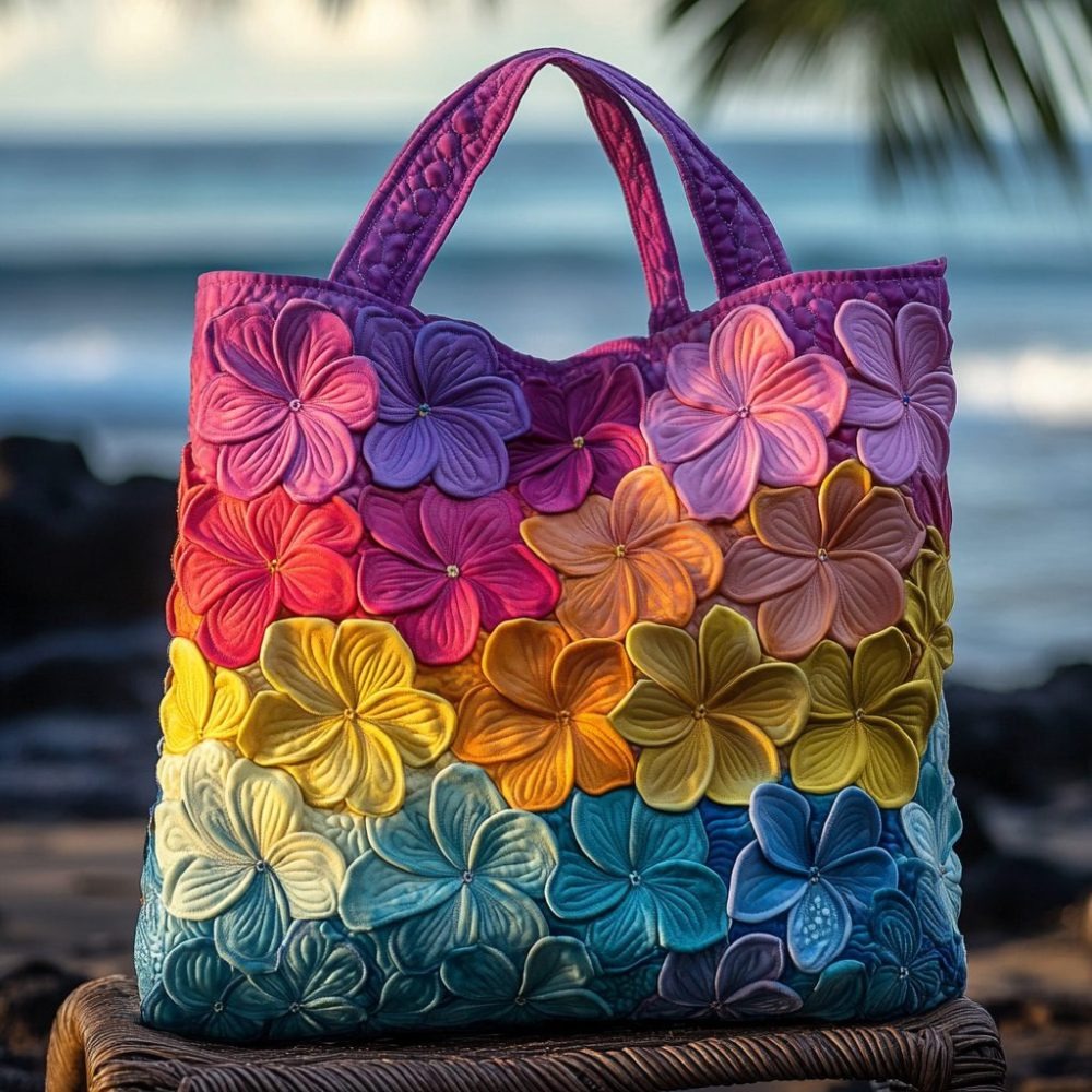 Bloom Vibes Quilted Tote Bag