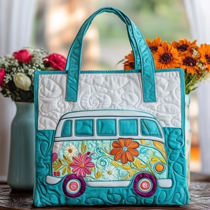 Bloom Van Quilted Tote Bag
