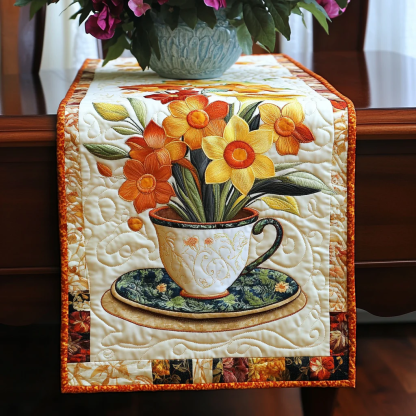 Blooming Beauty Quilted Table Runner 