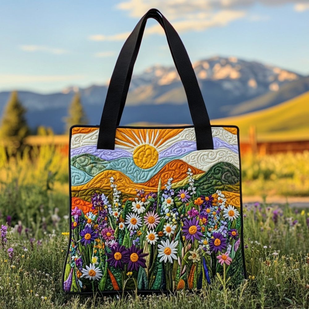 Blooming Field Quilted Tote Bag