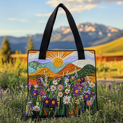 Blooming Field Quilted Tote Bag