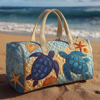 Blue Companions Quilted Duffle Bag