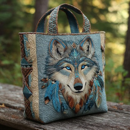 Blue Howl Quilted Tote Bag