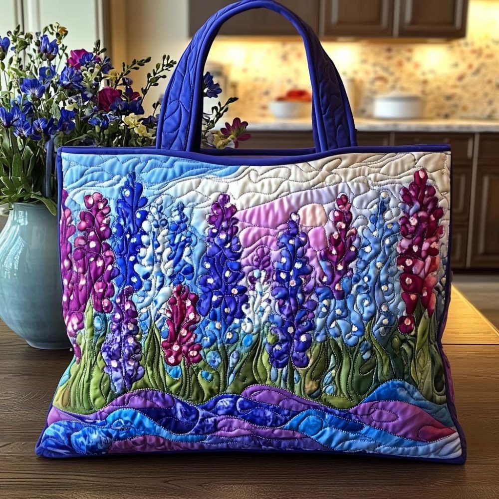 Bluebonnet Bloom Joy Quilted Tote Bag