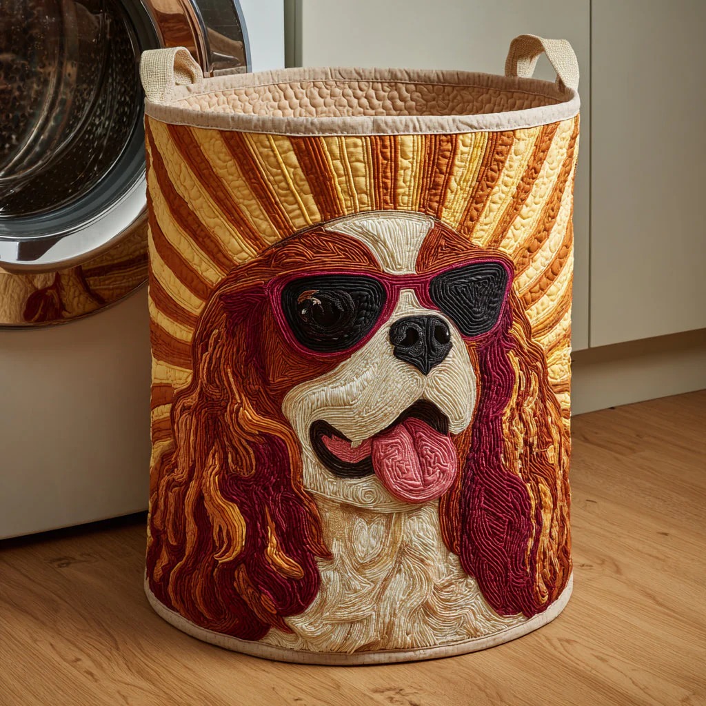 Cavalier Sun Soul Quilted Laundry Basket