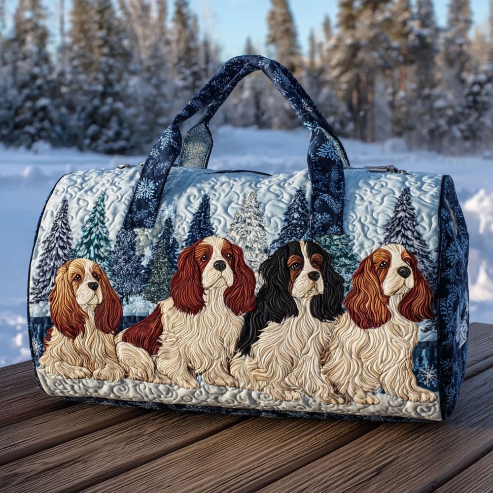 Cuddle Spaniel Quilted Duffle Bag