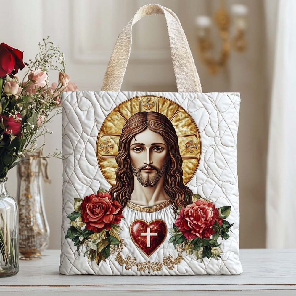Faithful Heart Walk Quilted Tote Bag