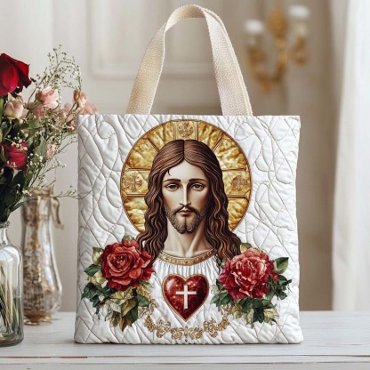 Faithful Heart Walk Quilted Tote Bag