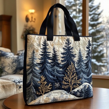 Forest Breeze Quilted Tote Bag