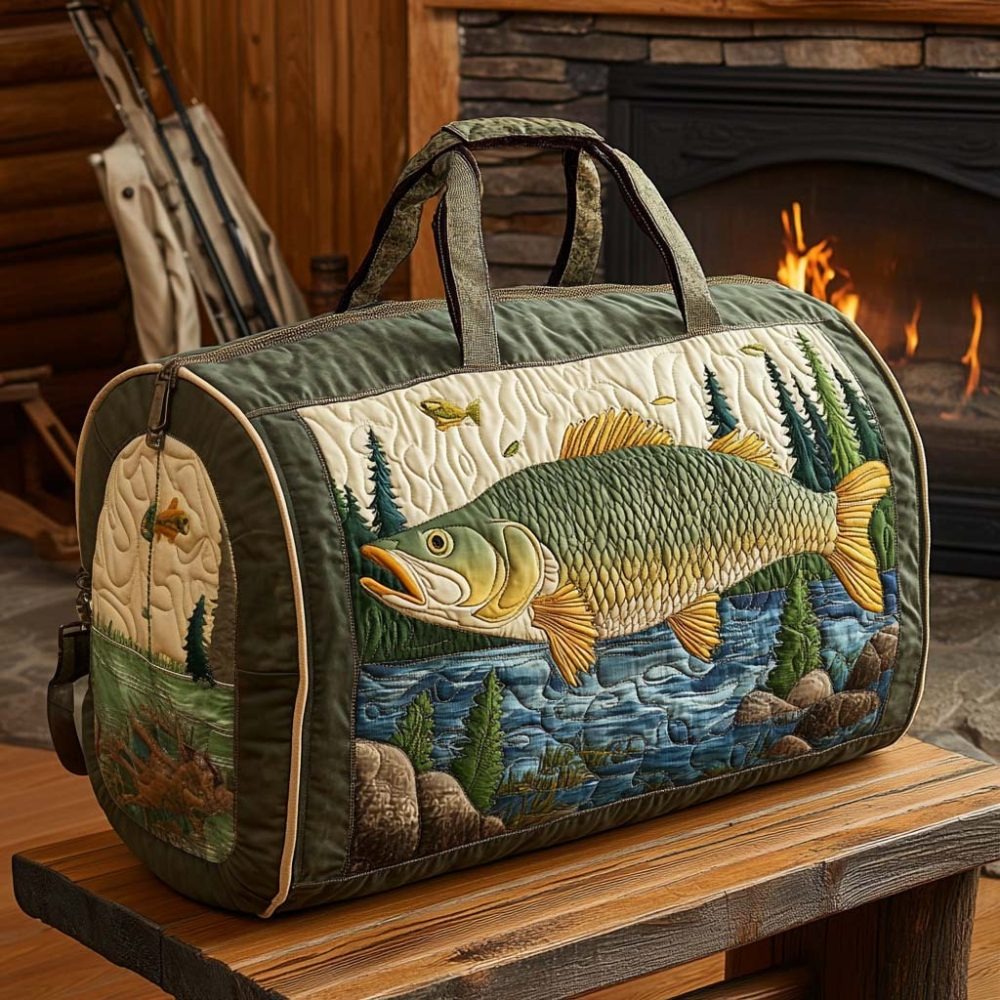 Forest Catch Quilted Duffle Bag