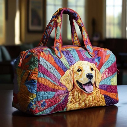 Golden Buddy Quilted Duffle Bag