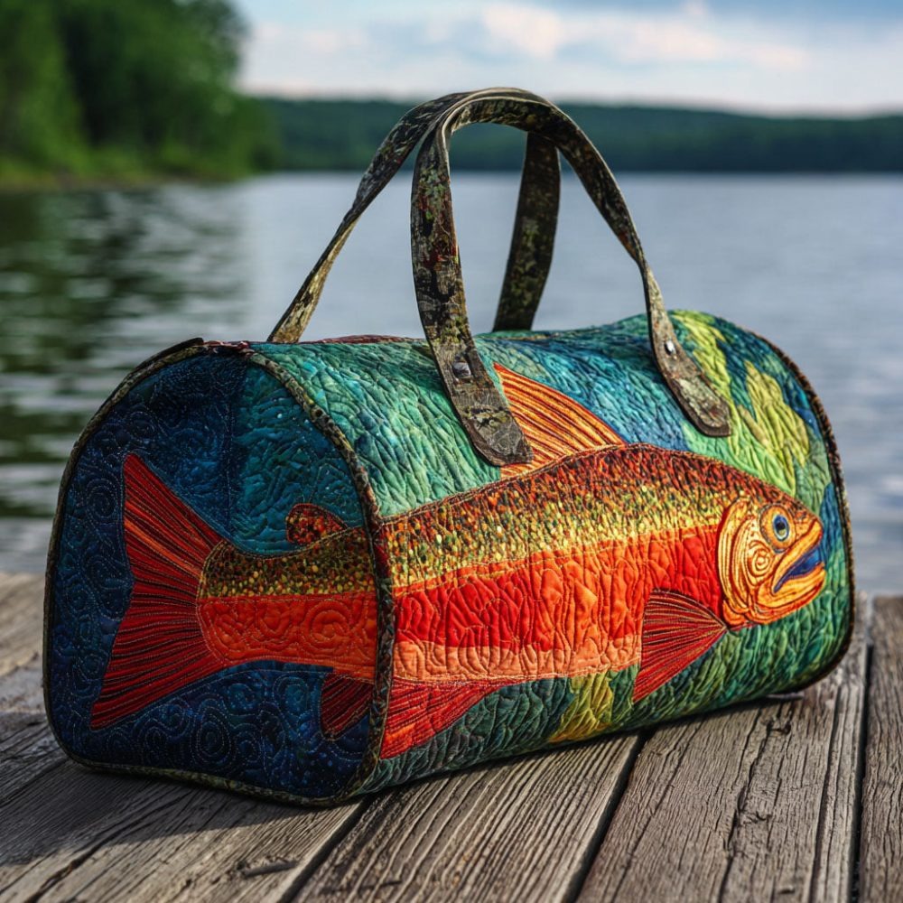 Golden Trout Quilted Duffle Bag