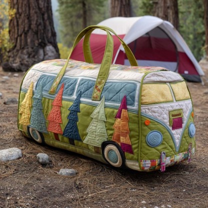 Green Explorer Quilted Duffle Bag