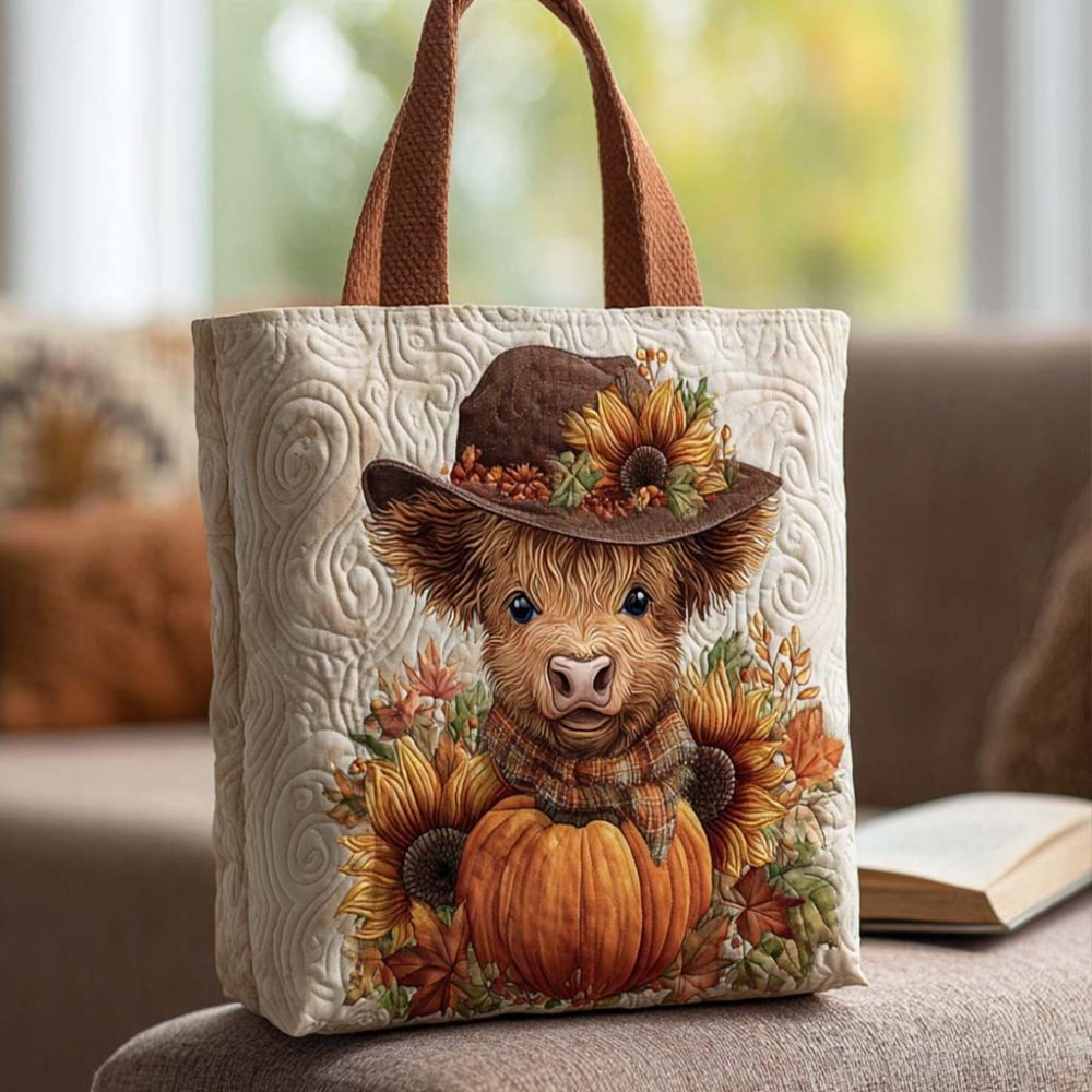 Highland Heart Quilted Tote Bag