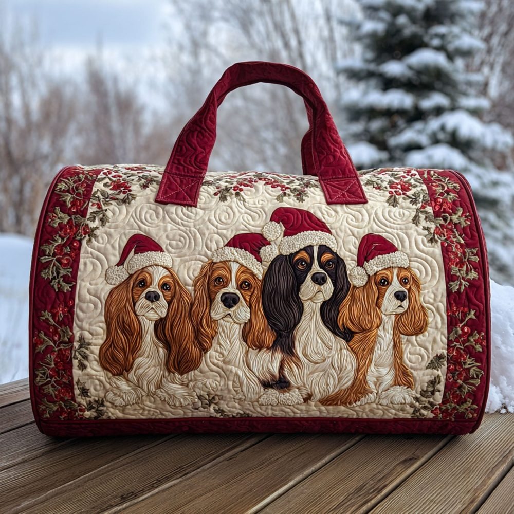 Holly Spaniel Quilted Duffle Bag