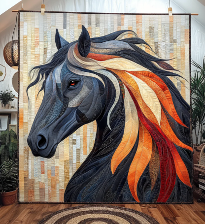 Horse Flair Quilted Blanket