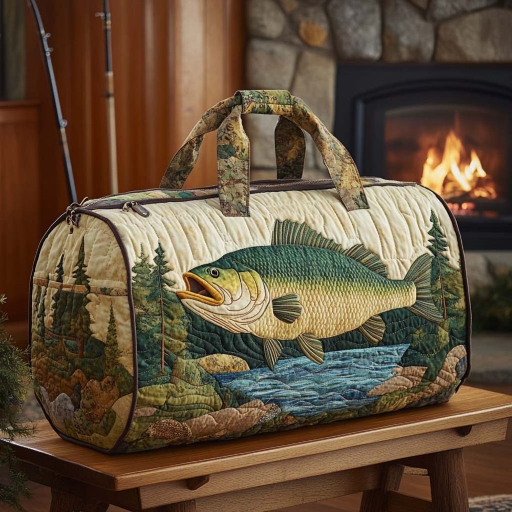 Lakeside Bass Quilted Duffle Bag