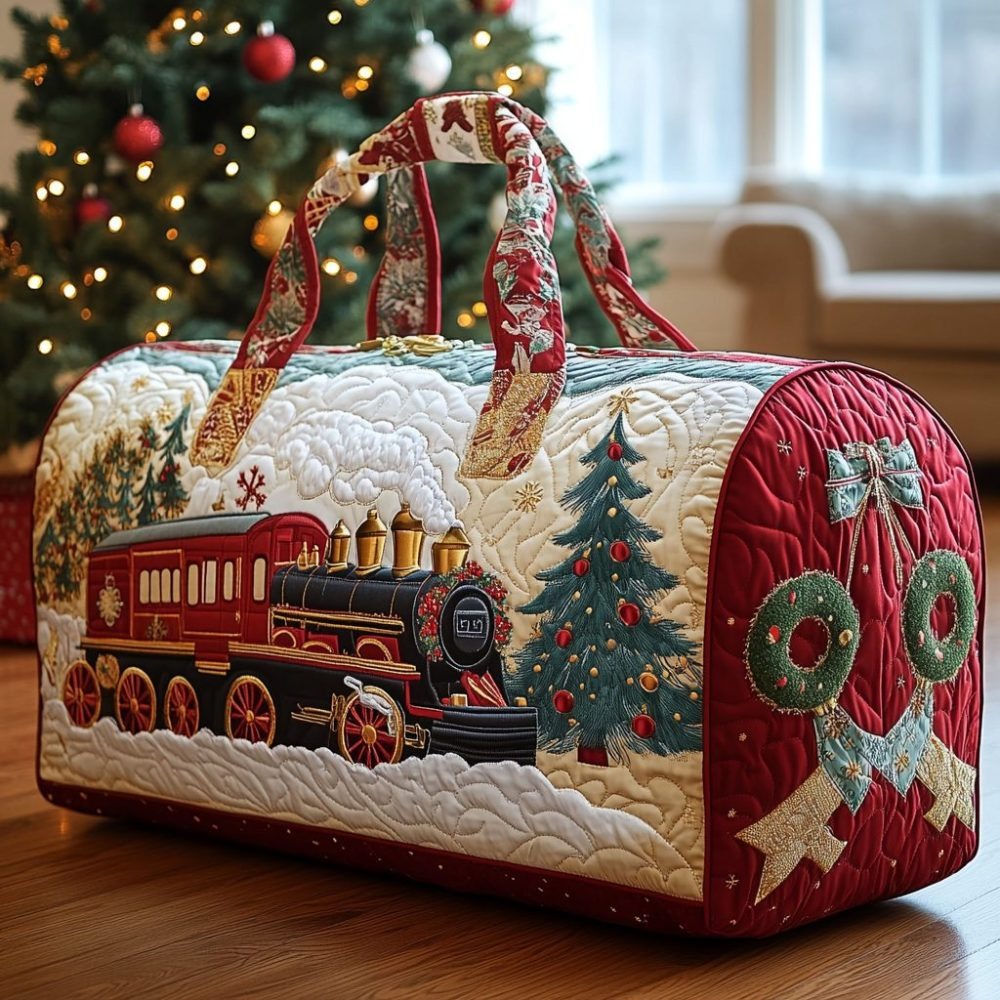Magic Train Quilted Duffle Bag
