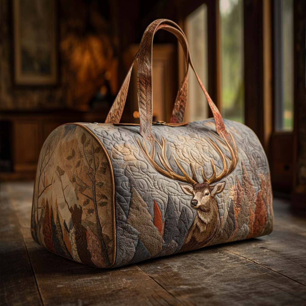 Majestic Stag Quilted Duffle Bag