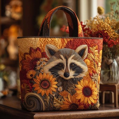 Midnight Bandit Quilted Tote Bag