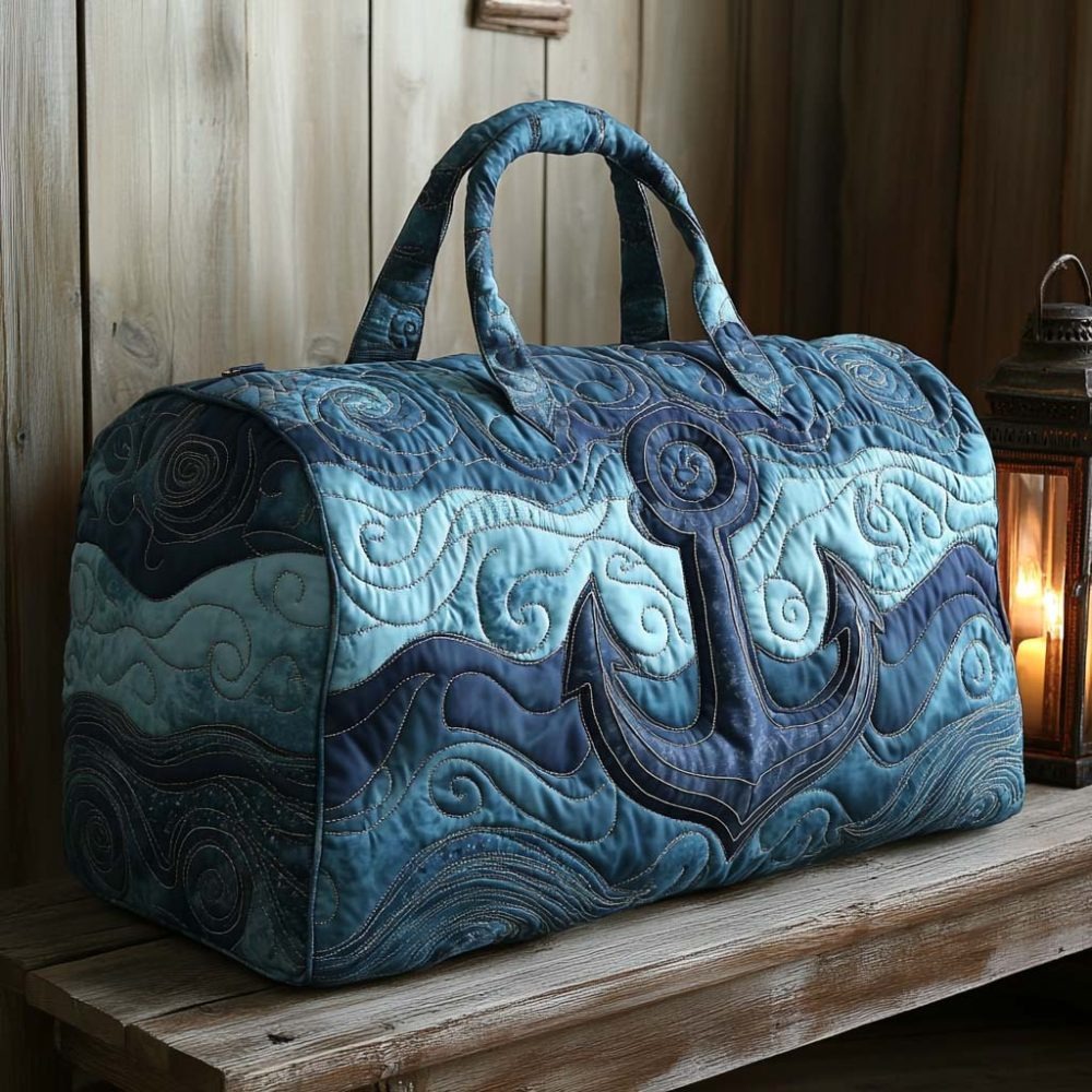 Ocean Anchor Quilted Duffle Bag