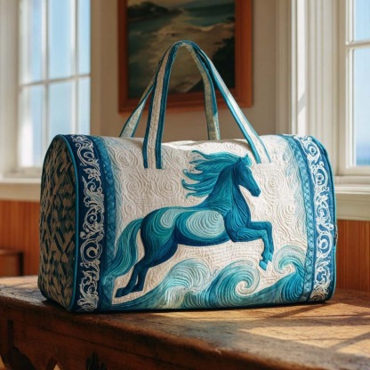 Ocean Horse Quilted Duffle Bag