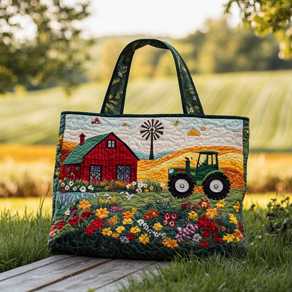 Rustic Retreat Quilted Tote Bag
