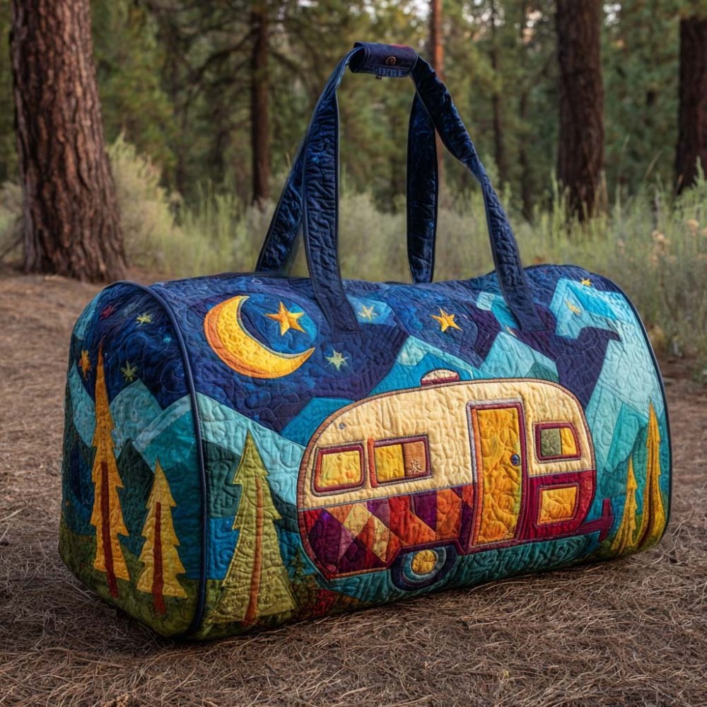 Starry Journey Quilted Duffle Bag
