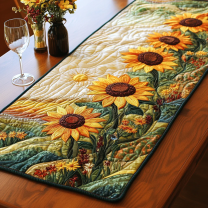 Sunflower Dreams Quilted Table Runner