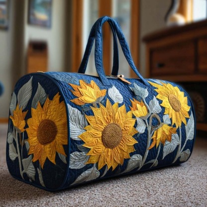 Sunrise Bloom Quilted Duffle Bag