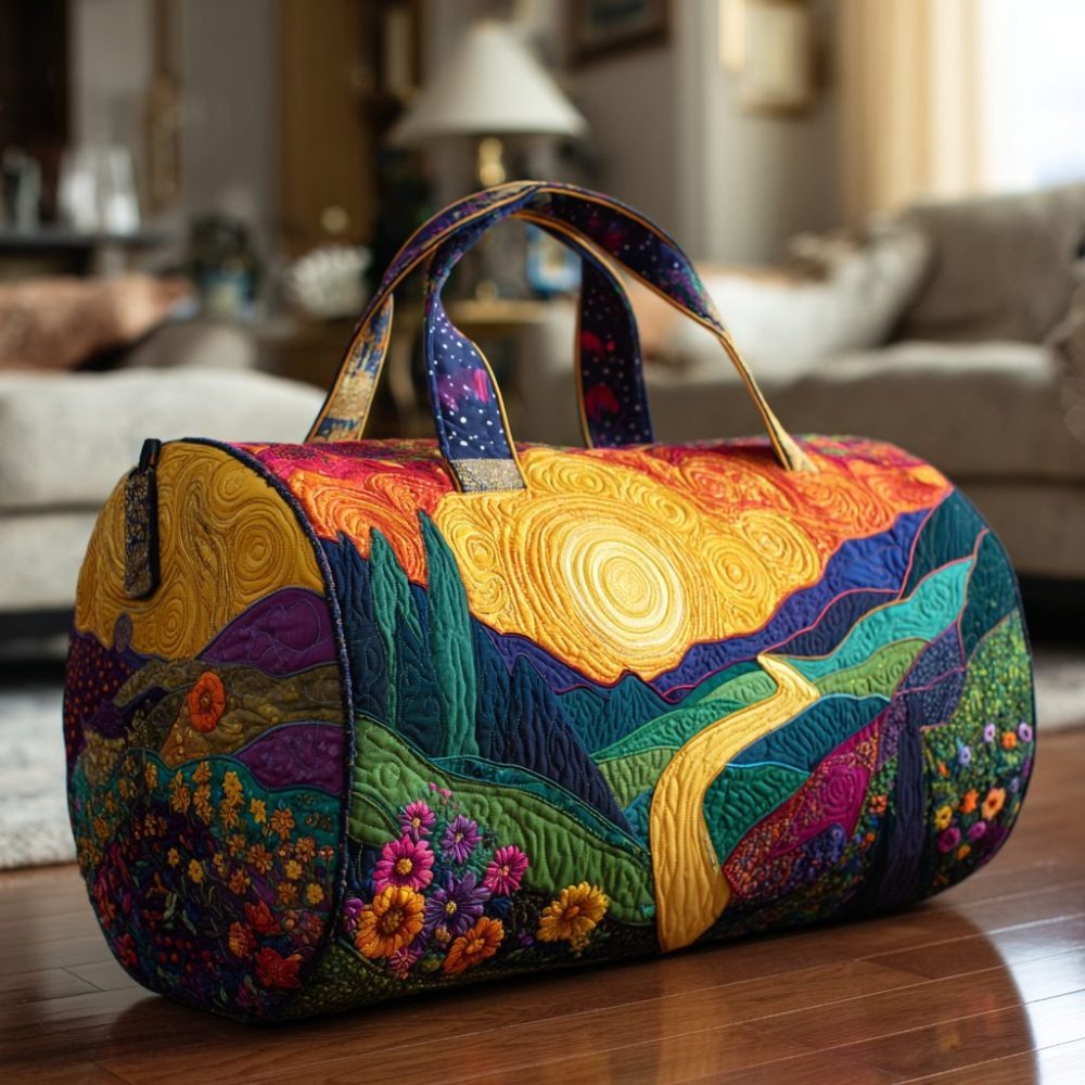 Sunset Glow Quilted Duffle Bag