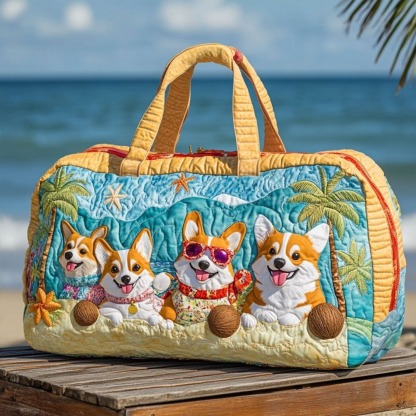 Tail-Wag Magic Quilted Duffle Bag