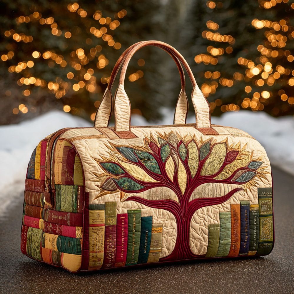 Tree Of Knowledge Quilted Duffle Bag