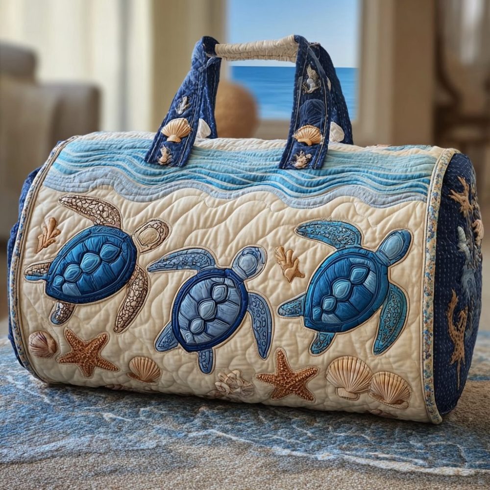 Turtle Path Quilted Duffle Bag