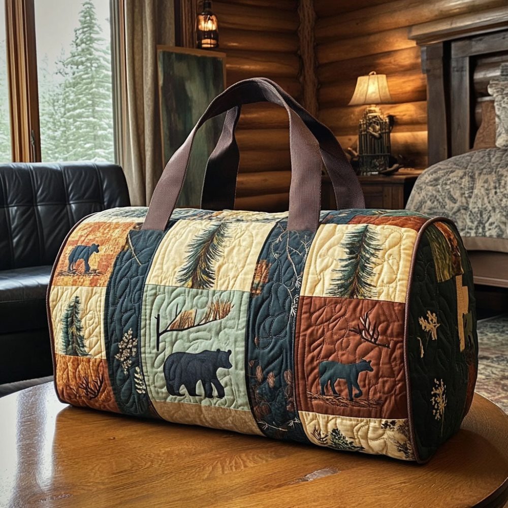 Twilight Woods Quilted Duffle Bag