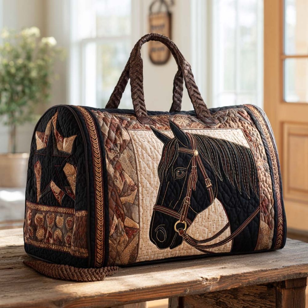 Western Star Horse Quilted Duffle Bag