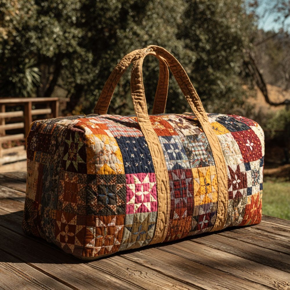 Whispering Garden Quilted Duffle Bag