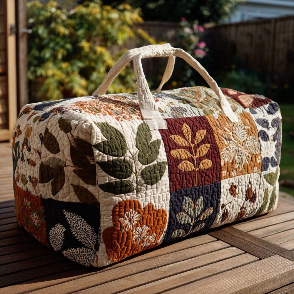 Wildflower Waltz Quilted Duffle Bag
