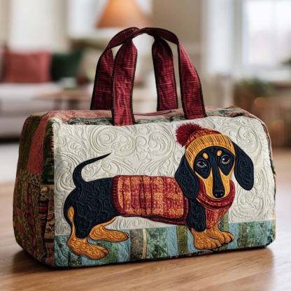 Winter Pup Quilted Duffle Bag